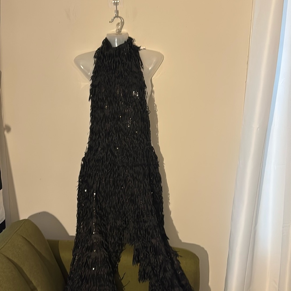 Chic Black Textured Jumpsuit